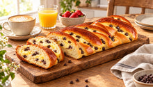 Treccia Crema Pasticcera e Gocce di Cioccolato